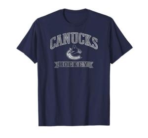 Vancouver Canucks Vintage Hockey Navy Officially Licensed T-Shirt