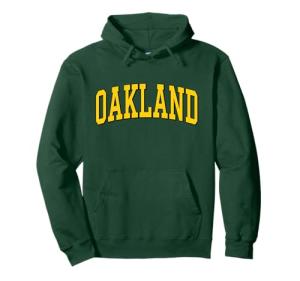 Oakland - Vintage Classic Design Text Men Women Oakland Pullover Hoodie