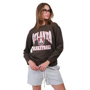 Ultra Game WNBA Official Womens Super Soft Oversized Crew Sweatshirt, Atlanta Dream, Team Color, Small