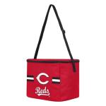 FOCO MLB Officially Licensed Primary Logo Team Stripe 6 or 12 Pack Soft Insulated Game Day Baseball Lunch Tote Cooler - Cincinnati Reds - 6 Pack