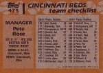 1988 Topps #475 Pete Rose MG NM-MT Cincinnati Reds Baseball