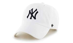 MLB New York Yankees Men's '47 Brand Clean Up Cap, White, One-Size