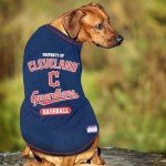 MLB Tee Shirt for Dogs & Cats - Cleveland Guardians Dog T-Shirt, Large.