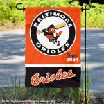 Baltimore Orioles Retro Vintage Throwback Double Sided Garden Flag