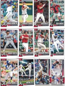 Atlanta Braves/Complete 2026 Topps Atlanta Braves Baseball Card Team Set (Series 1) with (12) Cards. *Plus Bonus* This listing includes (10) Bonus Atlanta Braves Cards!