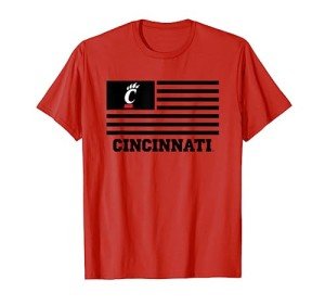 Cincinnati Bearcats Patriotic American Flag Red T-Shirt