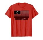Cincinnati Bearcats Patriotic American Flag Red T-Shirt