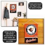 Baltimore Orioles Retro Vintage Throwback Double Sided Garden Flag