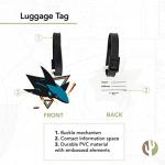 Desert Cactus San Jose Sharks Luggage Tag – Official NHL National Hockey League Team Travel ID Tag for Suitcases, Bags, and Carry-Ons (PVC Luggage Tag)