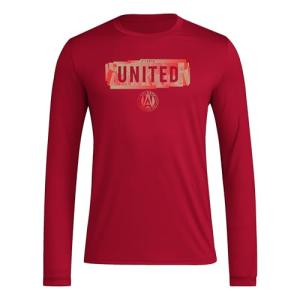 adidas Men's Atlanta United FC Local Pop Long Sleeve Pre-game T-shirt, Team Victory Red, X-Small