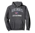 Columbus Blue Jackets Vintage Hockey Dark Heather Licensed Pullover Hoodie