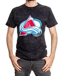 Calhoun NHL Surf & Skate Men's Garment Dyed Vintage T-Shirt (Colorado Avalanche, X-Large)