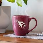 Rico Industries NFL Football Arizona Cardinals Primary 16 oz Team Color Laser Engraved Ceramic Coffee Mug