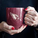 Rico Industries NFL Football Arizona Cardinals Primary 16 oz Team Color Laser Engraved Ceramic Coffee Mug