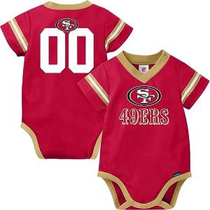 NFL San Francisco 49Ers Team Jersey Bodysuit, red San Francisco 49Ers New, 18 Months