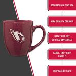 Rico Industries NFL Football Arizona Cardinals Primary 16 oz Team Color Laser Engraved Ceramic Coffee Mug