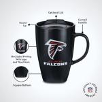 The Memory Company Officially Licensed NFL - Atlanta Falcons 15oz Square Mug with Logo