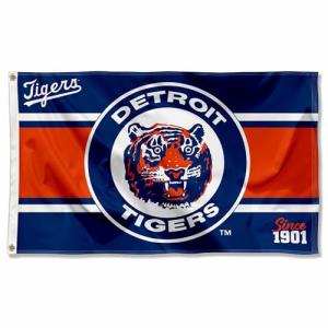 WinCraft Detroit Tigers Retro Vintage Throwback 3x5 Foot Grommet Banner Flag
