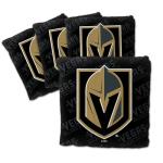 YouTheFan Officially-Licensed NHL Vegas Golden Knights Set of 4 Cornhole Bags - All Weather Regulation 6” x 6” Size - 16oz Weight - Designed in USA