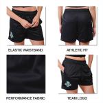 Ultra Game WNBA Official Womens Timeless Basketball Training Shorts, Golden State Valkyries, Black, Medium