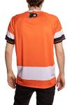 NHL Mens Performance Quick Dry Moisture Wicking Rash Guard Short Sleeve Shirt (Philadelphia Flyers, X-Large)