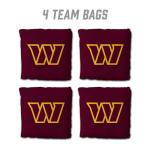 YouTheFan Officially-Licensed NFL Washington Commanders Set of 4 Cornhole Bags - All Weather Regulation 6” x 6” Size - 16oz Weight - Designed in USA