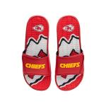 FOCO Kansas City Chiefs NFL Mens Wordmark Gel Slides - XL
