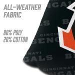 YouTheFan Officially-Licensed NFL Cincinnati Bengals Set of 4 Cornhole Bags - All Weather Regulation 6” x 6” Size - 16oz Weight - Designed in USA