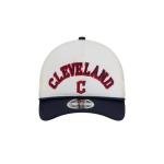 New Era MLB Chrome Arch 9FORTY M-Crown A-Frame Trucker Mesh Adjustable Snapback Hat One Size Fits All - Cleveland Guardians - Navy