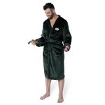 Northwest NFL Green Bay Packers Adult Unisex Silk Touch Bathrobe, Large/X-Large, Dark Green, Officially Licensed Loungewear, Soft Plush Polyester