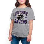 Junk Food Kids' Soft Cotton Blend Crew Neck T-Shirt, Baltimore Ravens-Athletic Heather Small