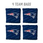 YouTheFan Officially-Licensed NFL New England Patriots Set of 4 Cornhole Bags - All Weather Regulation 6” x 6” Size - 16oz Weight - Designed in USA