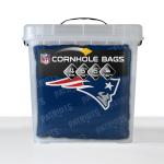 YouTheFan Officially-Licensed NFL New England Patriots Set of 4 Cornhole Bags - All Weather Regulation 6” x 6” Size - 16oz Weight - Designed in USA