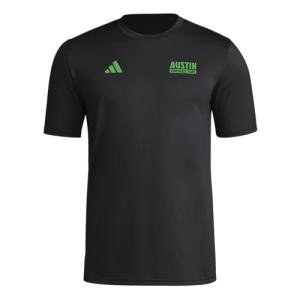 Adidas Mens Austin FC Pre-Game Short Sleeve Soccer T-Shirt,Black/Austin Fc,X-Large