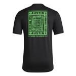 Adidas Mens Austin FC Pre-Game Short Sleeve Soccer T-Shirt,Black/Austin Fc,X-Large