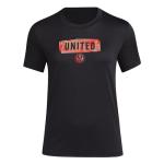 adidas Women's Atlanta United FC Local Pop Short Sleeve Pre-game T-shirt, Black, Small Tall