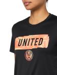 adidas Women's Atlanta United FC Local Pop Short Sleeve Pre-game T-shirt, Black, Small Tall