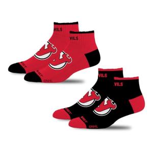For Bare Feet NHL NEW JERSEY DEVILS Front and Center 2 Pack Team Colors Large