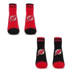 For Bare Feet NHL NEW JERSEY DEVILS Front and Center 2 Pack Team Colors Large