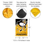 WinCraft Penguins Double Sided Garden Banner Flag