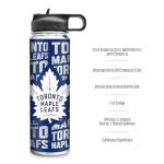 Rico Industries NHL Hockey Toronto Maple Leafs 22oz Stainless Steel Tumbler with Lid - Great For Coffee, Tea, Water or Cocktails