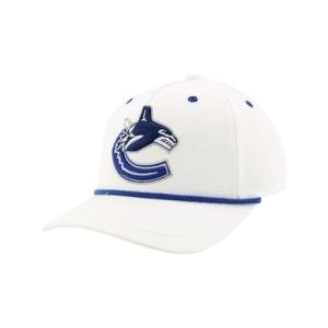 Vancouver Canucks NHL Officially Licensed Rope Hat Snapback Memento White