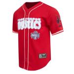 Pro Standard Mens WNBA Washington Mystics Mesh Button Down Mesh Top Red M