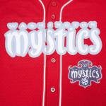 Pro Standard Mens WNBA Washington Mystics Mesh Button Down Mesh Top Red M