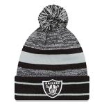 New Era Unisex-Adult NFL Official Sport Knit Classic Cuffed Knit Pom Beanie Hat (Las Vegas Raiders)