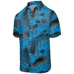 FOCO Carolina Panthers NFL Mens Hawaiian Button Up Shirt - XL
