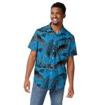 FOCO Carolina Panthers NFL Mens Hawaiian Button Up Shirt - XL
