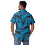 FOCO Carolina Panthers NFL Mens Hawaiian Button Up Shirt - XL