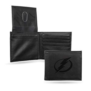 NHL Tampa Bay Lightning Laser Engraved Billfold Wallet, Black