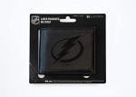 NHL Tampa Bay Lightning Laser Engraved Billfold Wallet, Black